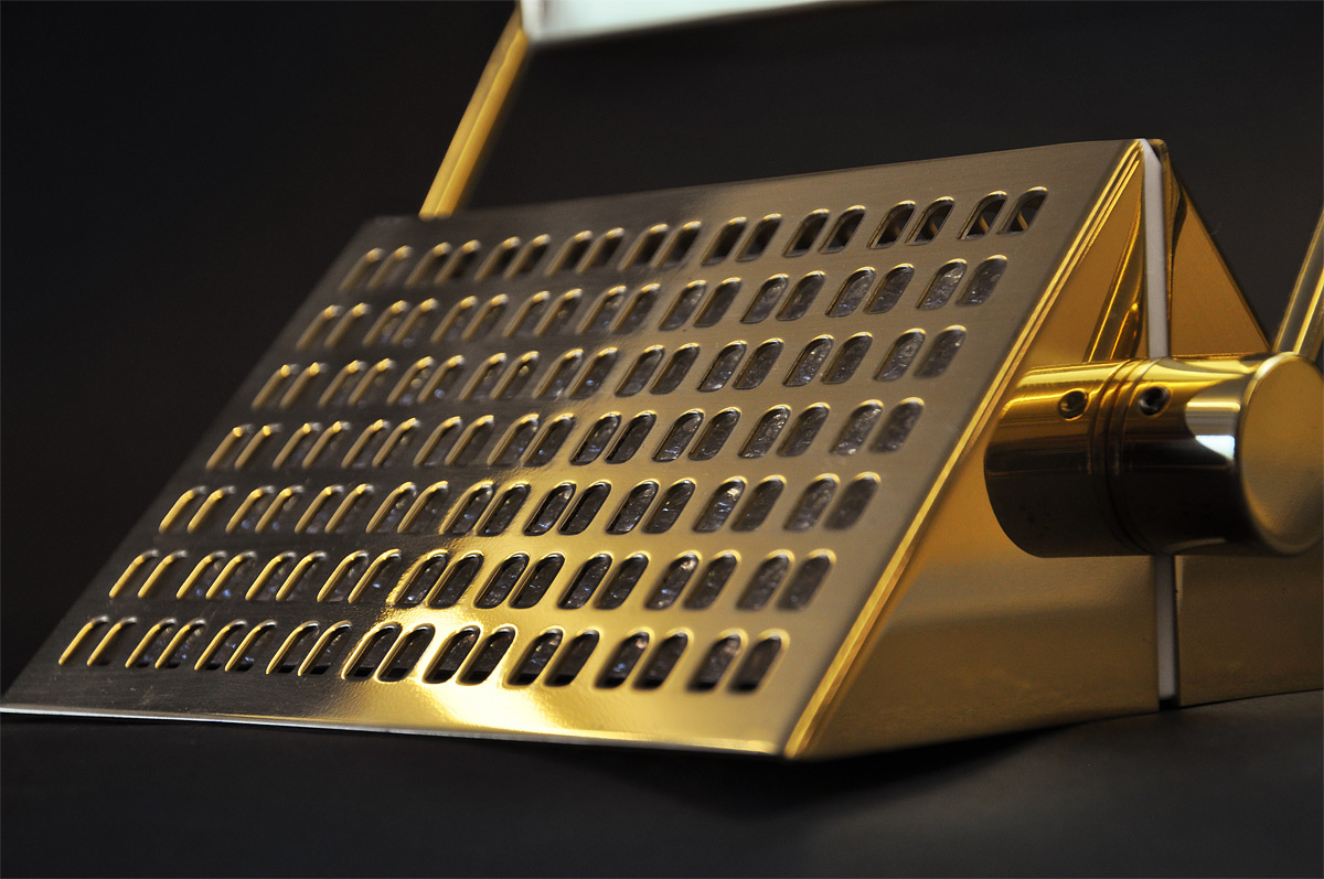 Bild 4: Kompromisslose Qualität in allen Details Verstellbarer Art déco-Wandfluter LUXUS, vernickelt: Kompromisslose Qualität in allen Details