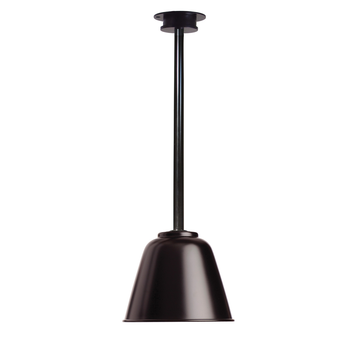 Kleine skandinavische Stab-Deckenlampe TUBY BELL: Kleine skandinavische Deckenlampe aus Aluminium Tuby Bell in schwarz