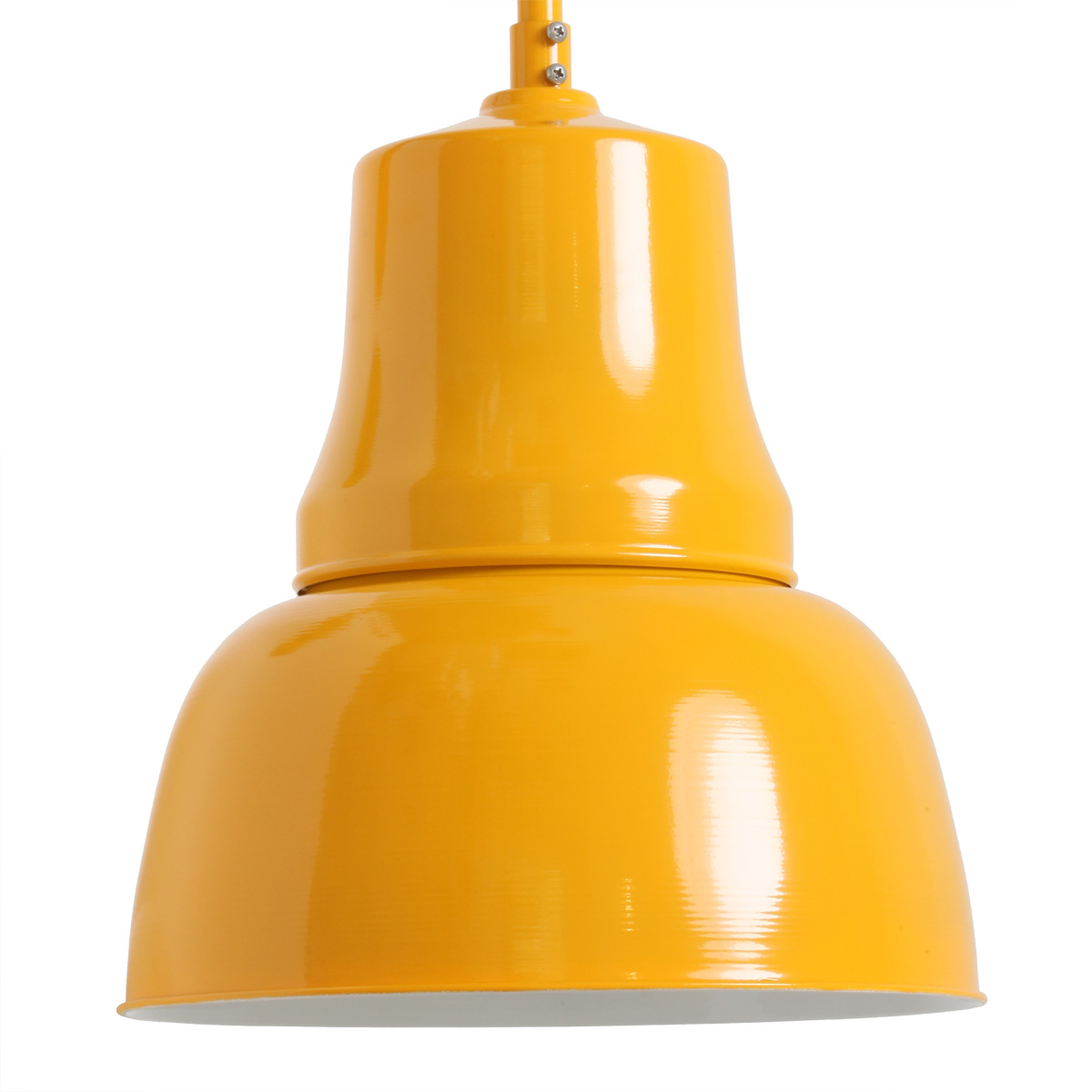 Bild 10: Schirm 300 mm in Dahliengelb RAL 1033 DRESDEN Pendel-Fabrikleuchte aus Stahl: Schirm 300 mm in Dahliengelb RAL 1033