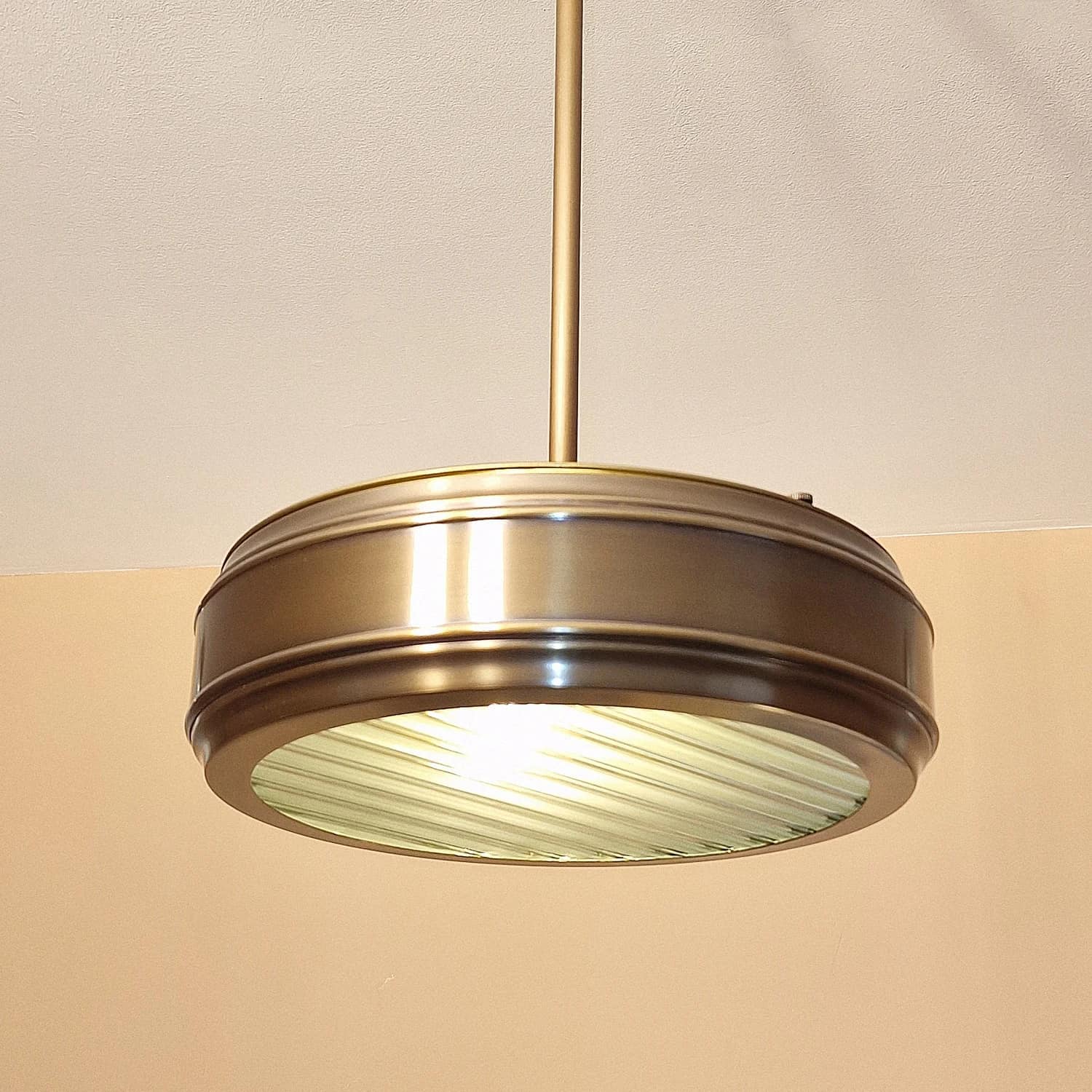 Space Age Brass Pendant Light Ø 32 cm