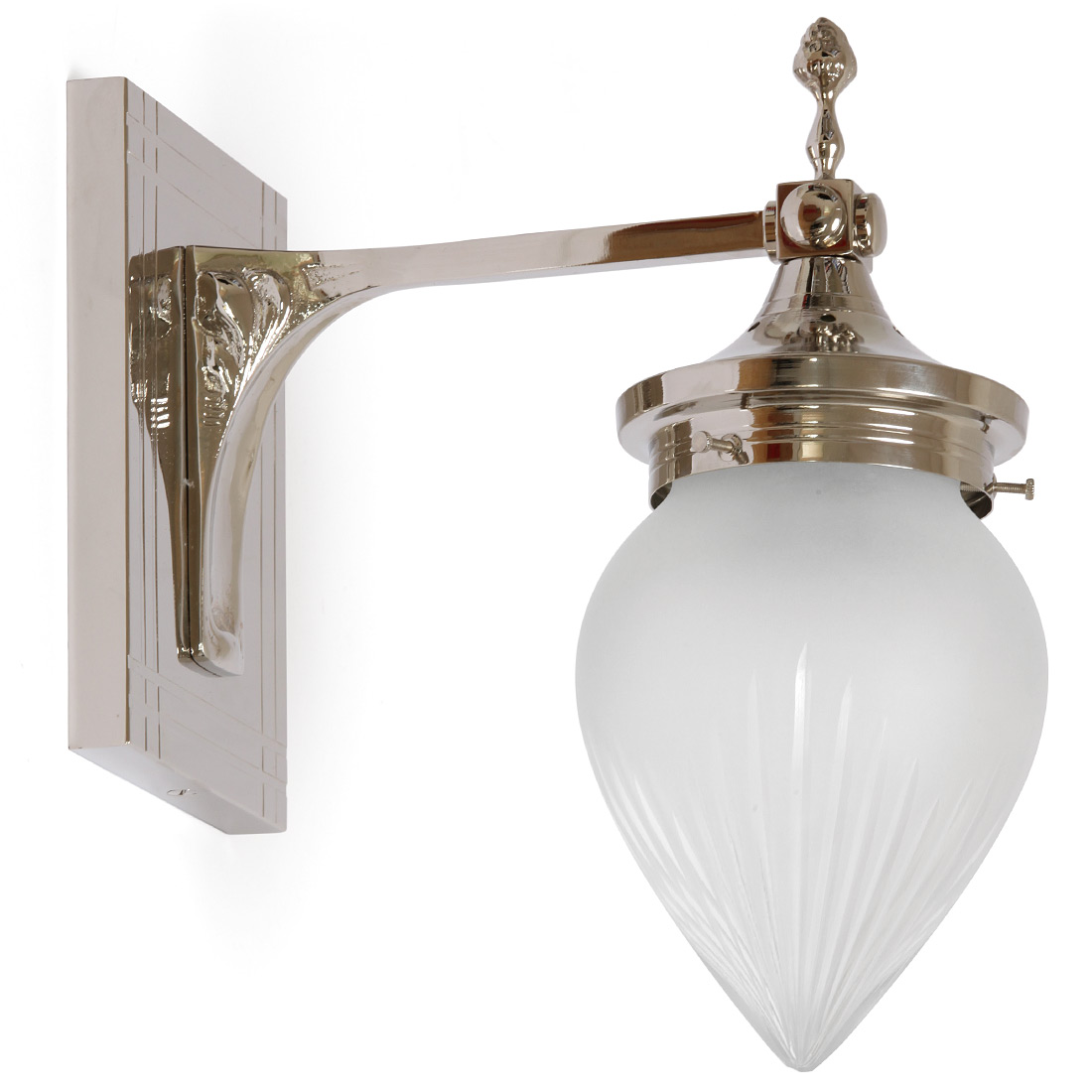 WIENER Art Nouveau drop glass wall sconce