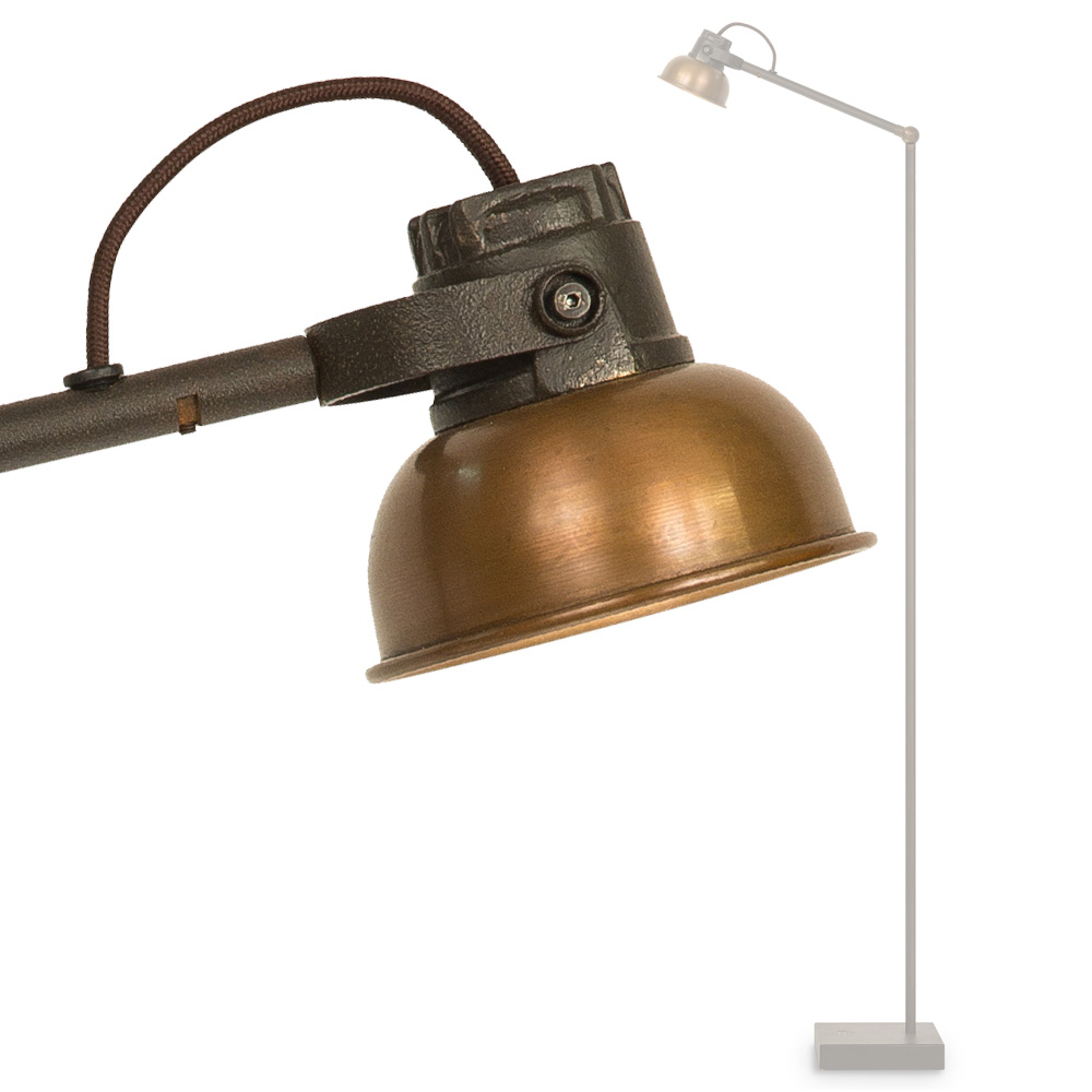 Industrie-Charme: rustikale Lese-Stehleuchte Gusseisen und Kupfer MAS Industrie-Charme: rustikale Lese-Stehleuchte Gusseisen und Kupfer MAS