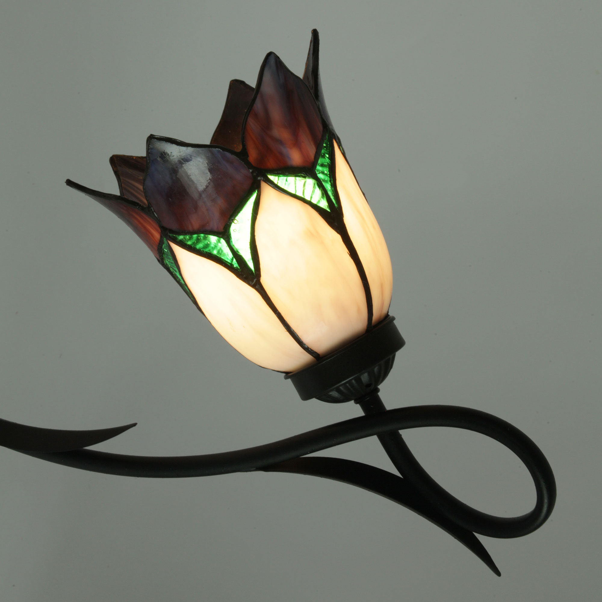 Small Tiffany wall light with purple flower shade, Fig. 2