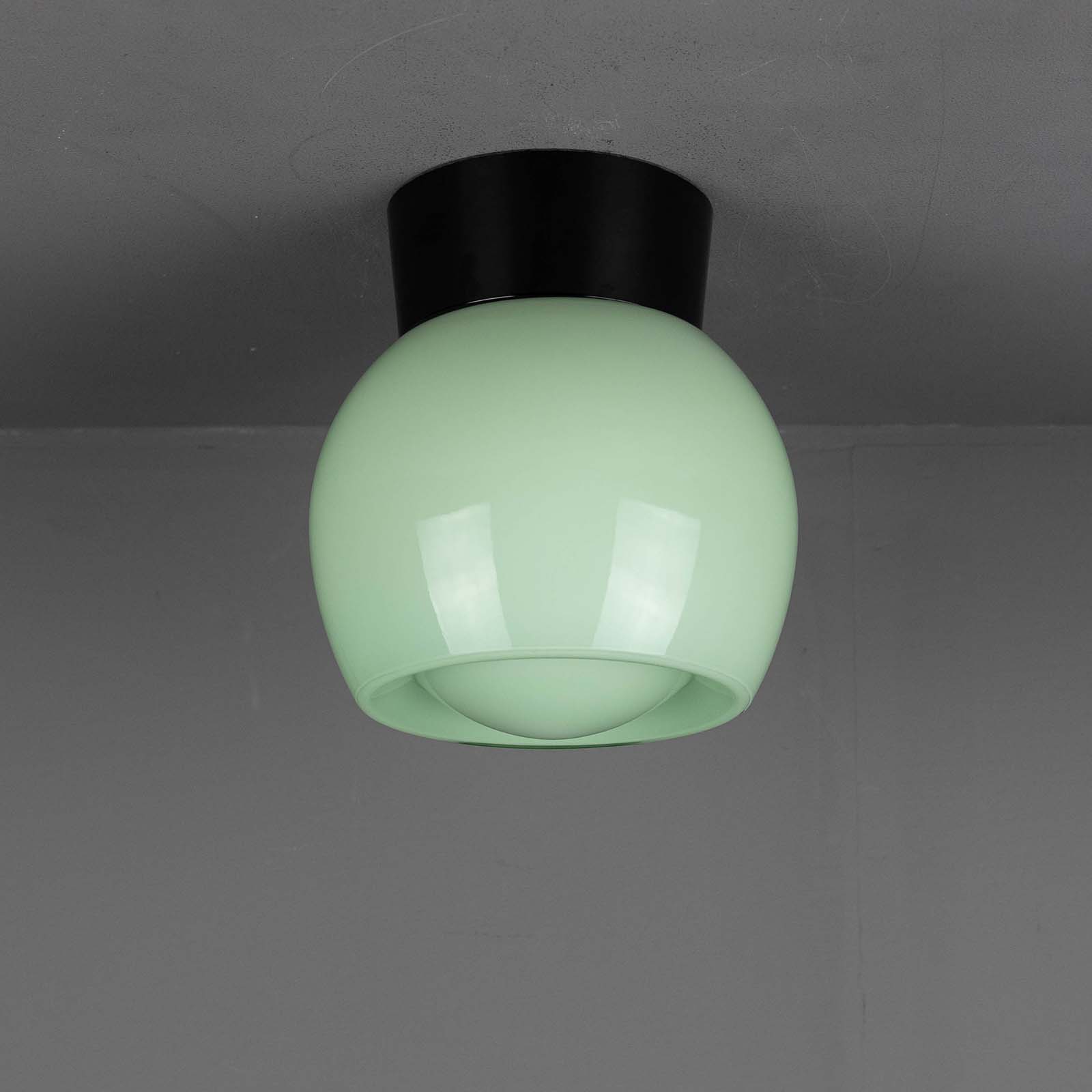 Pastellglas-Deckenleuchte mit Bakelitsockel KNOB, verschiedene Farben, Bild 3