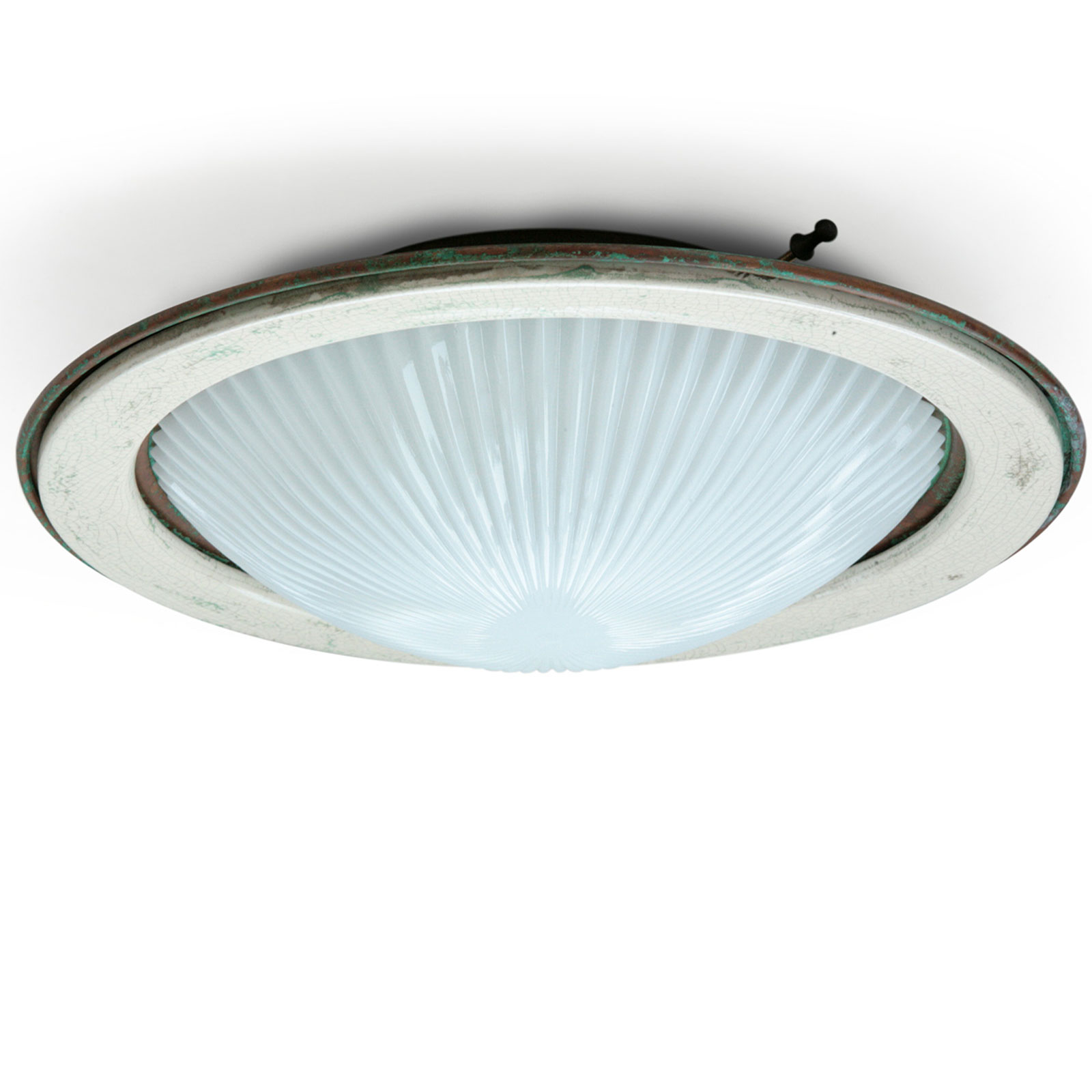 BÒSEGA Flache Deckenleuchte aus Keramik und Kupfer, Ø 37 cm BÒSEGA Flache Deckenleuchte aus Keramik und Kupfer, Ø 37 cm