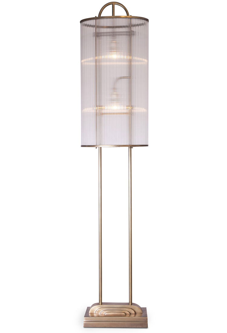 Exclusive Art Déco floor lamp with crystal rods PETIO