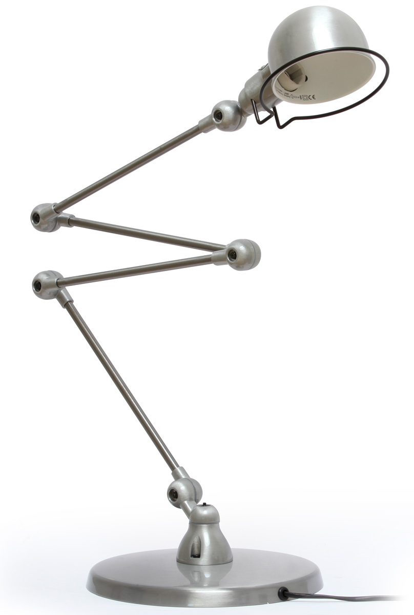 ZICK-ZACK Gelenk-Stehlampe SIGNAL SI433: Die Gelenk-Stehleuchte in Stahl natur, gebürstet und klar lackiert