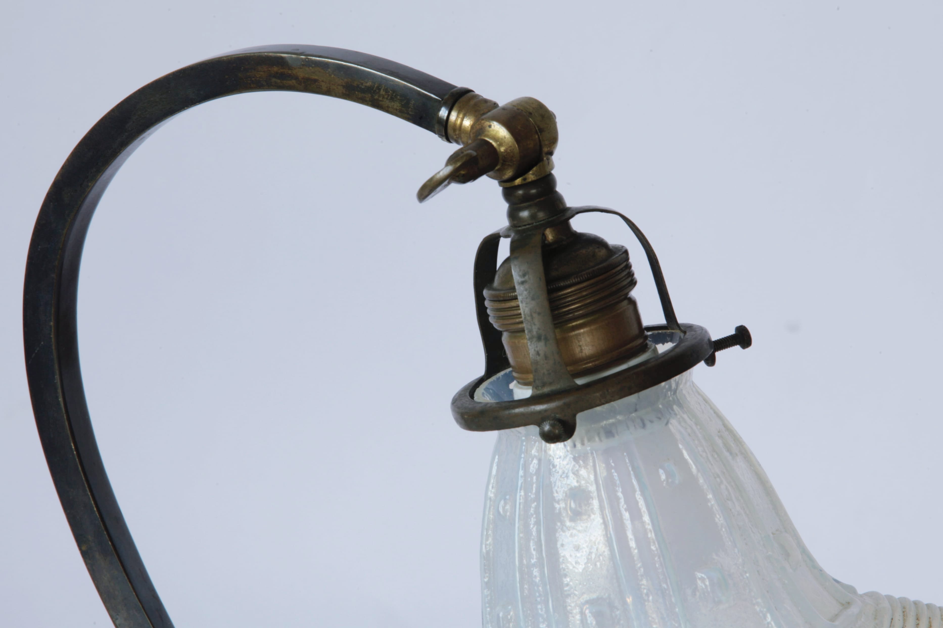 Fig. 2: Schirm-Gelenk Original Art Nouveau Table Lamp with Aniseed Coloured Glass, 1920 – SOLD: Schirm-Gelenk