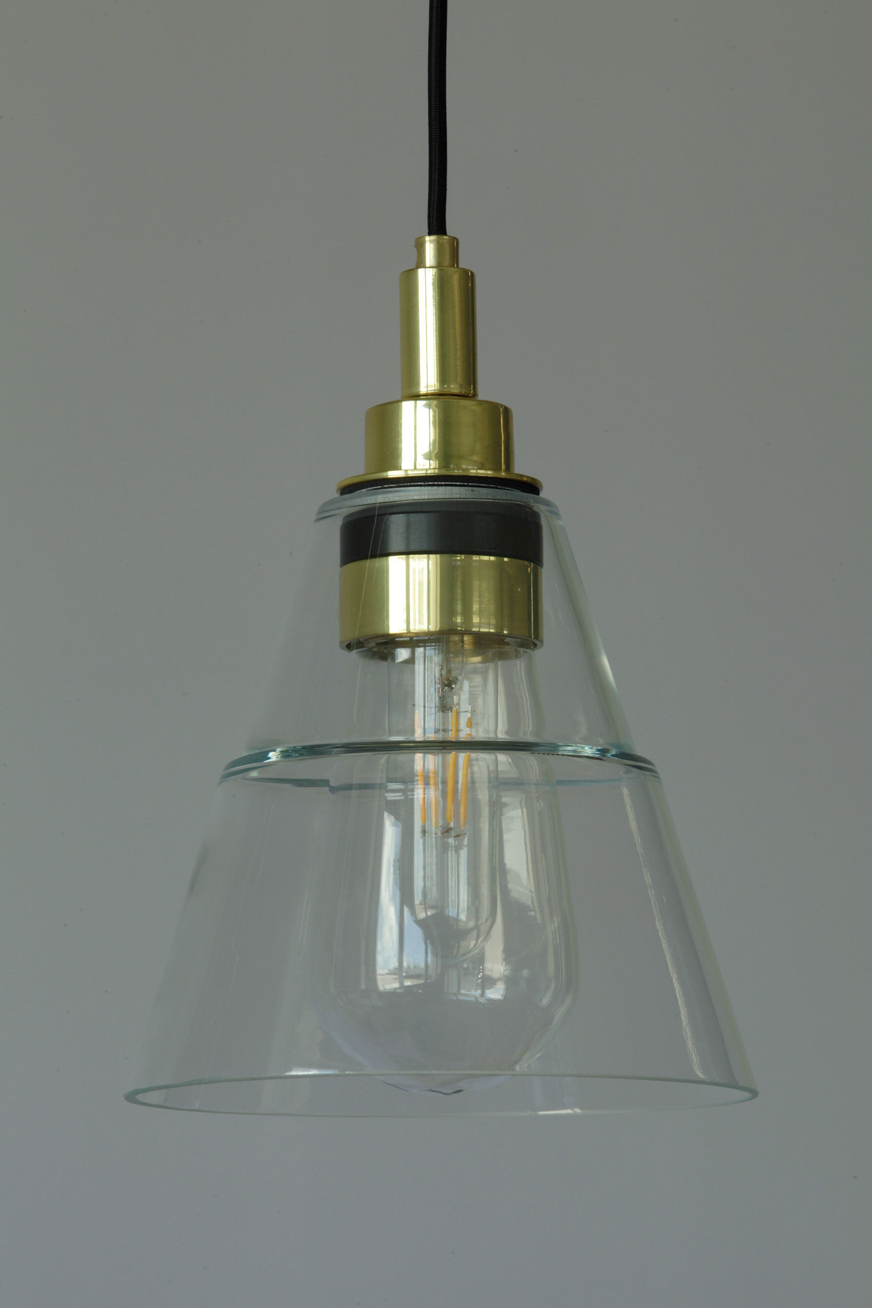 Kleine Glas-Hängeleuchte auch für Badezimmer, IP65: Wasserfeste Pendelleuchte, z. B. auch für Bäder etcc.