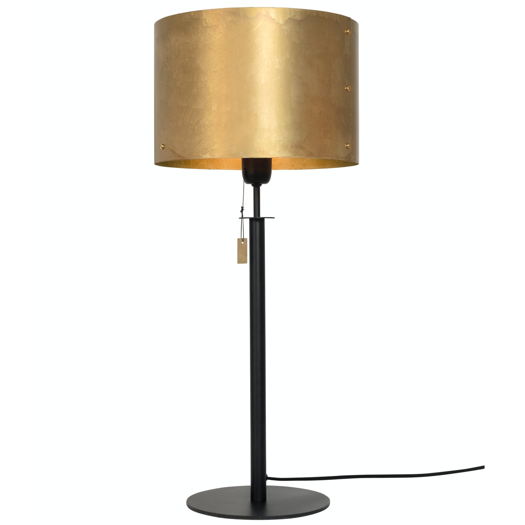 Zylindrische Messingschirm-Tischleuchte aus Schweden SVERP Zylindrische Messingschirm-Tischleuchte aus Schweden SVERP