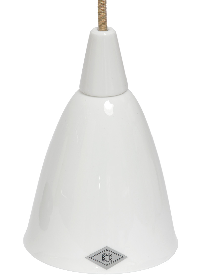 Porzellan-Hängeleuchte HECTOR – vier Größen: Die Porzellan-Hängeleuchte HECTOR (Modell 1 mit Ø 12 cm in ausgeschaltetem Zustand)