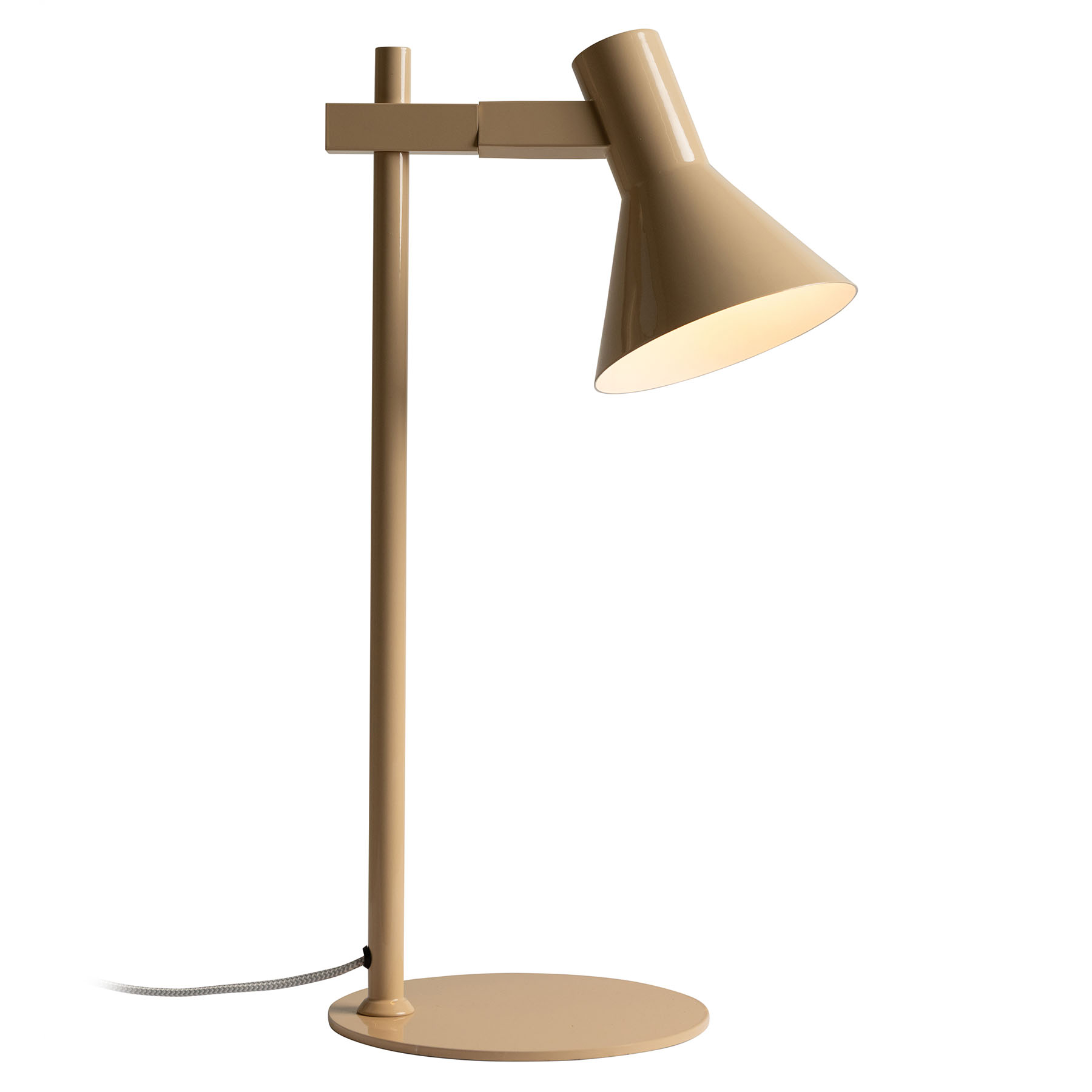 Minimalistische Tischleuchte mit konischem Schirm