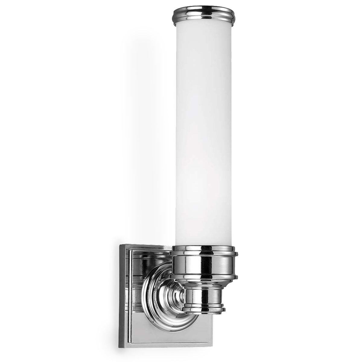 Tudor-Style Bathroom Wall Light with Glass Cylinder, IP44