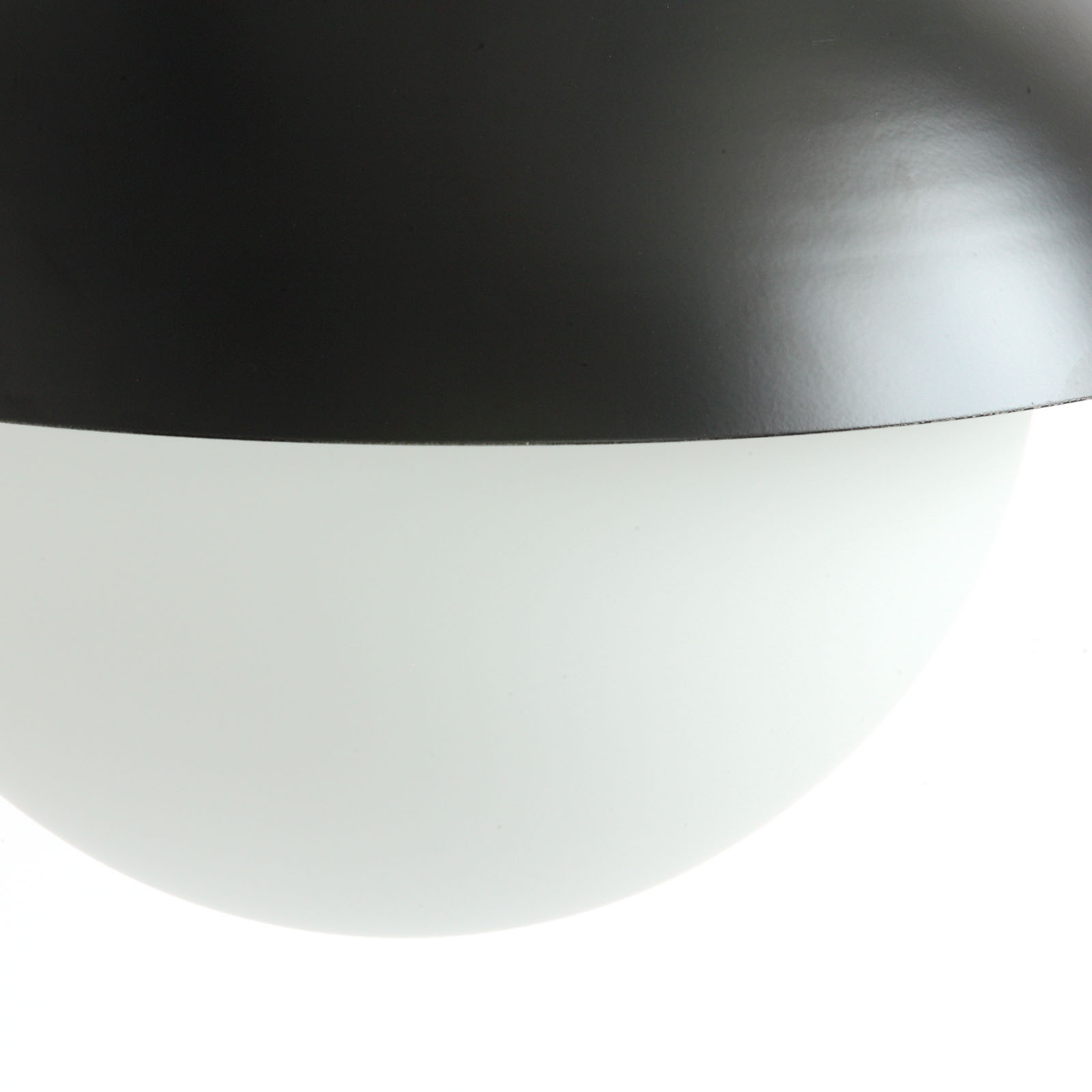 Große Kugel-Pendelleuchte mit Schirm LUZIDA, Ø bis 56 cm, div. Farben: Größe M in Tiefschwarz RAL 9005