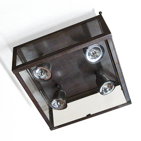 VITRINE FLEUR Strahler-Deckenleuchte aus Messing 25 cm: Bronze dunkel