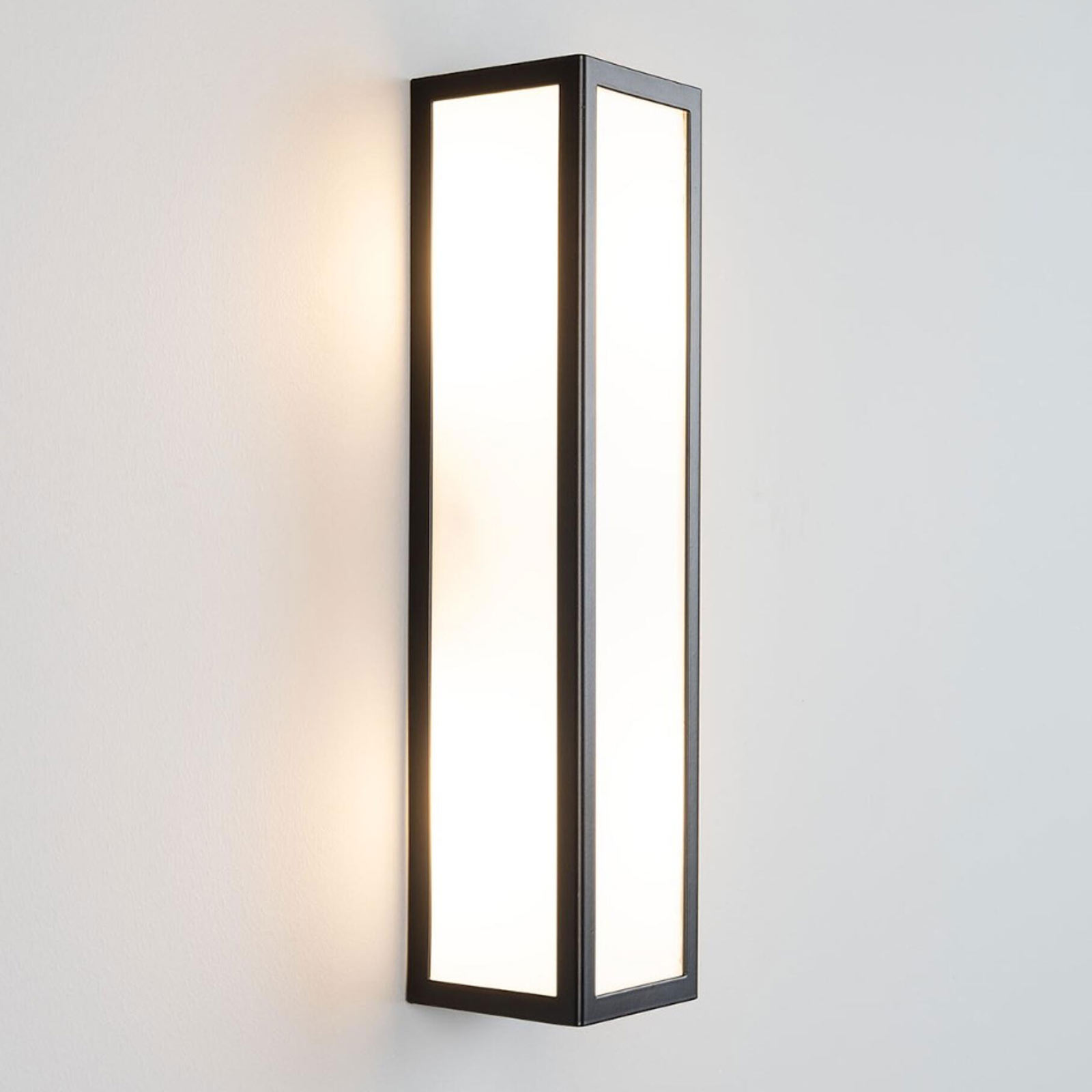 Vertikale Kasten-Wandleuchte für Badezimmer-Spiegel, Schwarz/Bronze