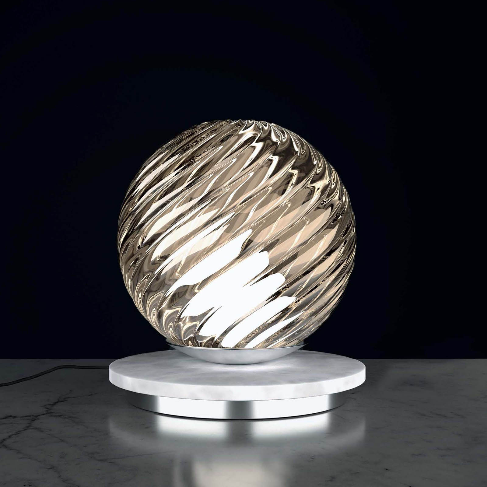 Italian Table Lamp With Murano Glass and Alabaster Base AFRODITE Italian Table Lamp With Murano Glass and Alabaster Base AFRODITE