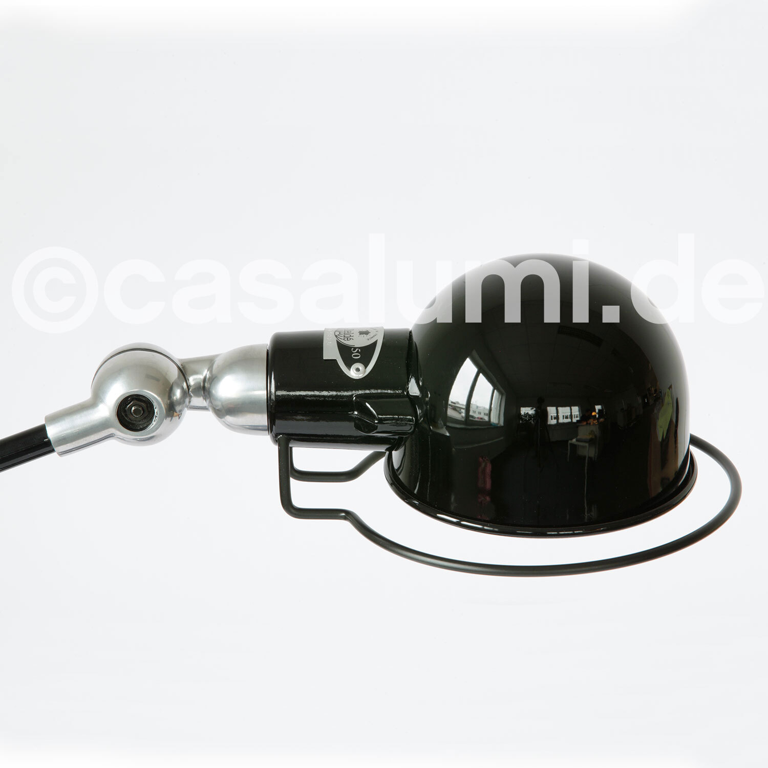 ZICK-ZACK Gelenk-Stehlampe SIGNAL SI433: RAL-Farbe glänzend + Stahl poliert