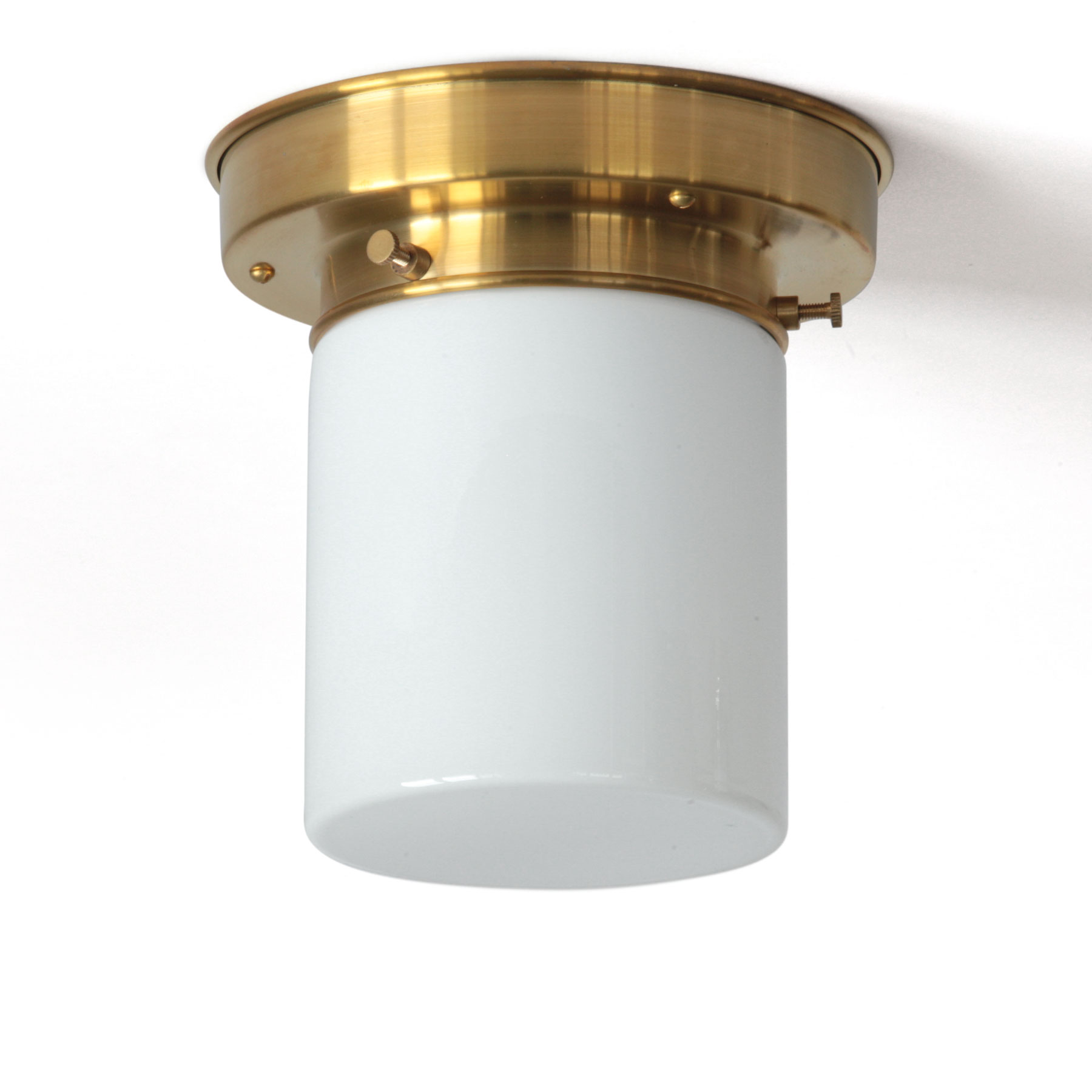 Kleine Deckenleuchte mit Zylinder-Opalglas, Ø 11 cm