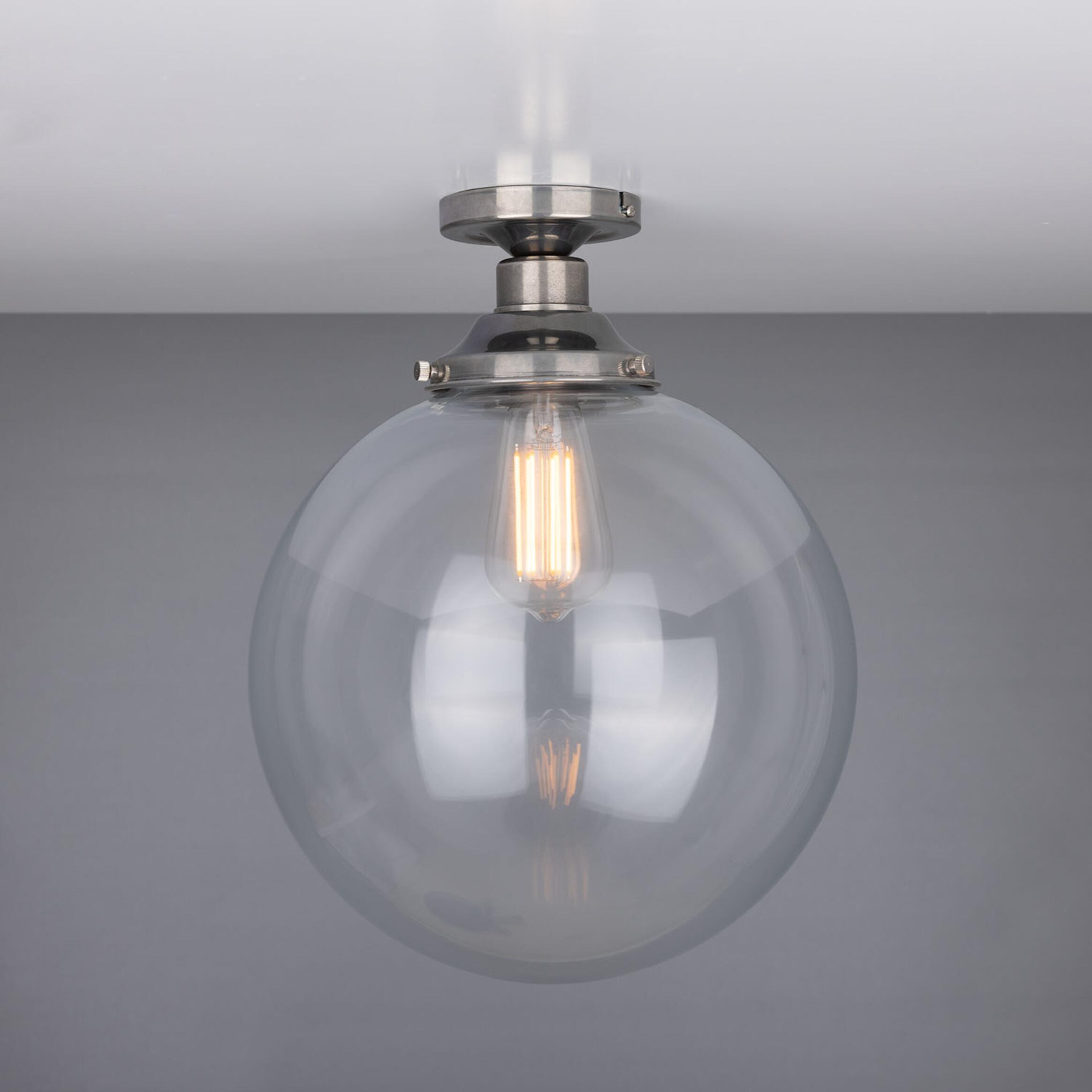 Timeless glass globe ceiling light, Ø 30 cm