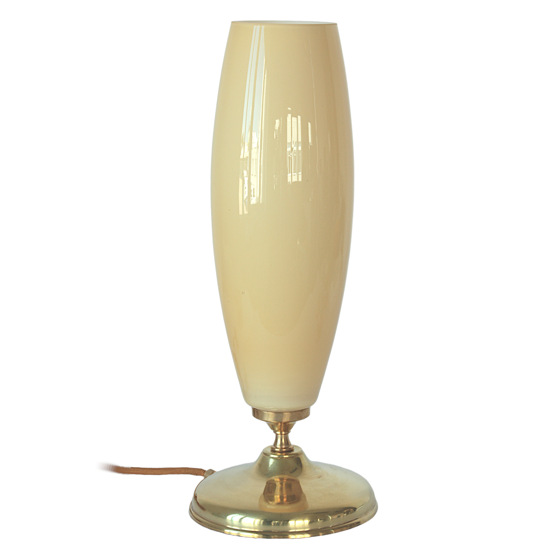 Slim Table Lamp with Tall Goblet Glass Shade