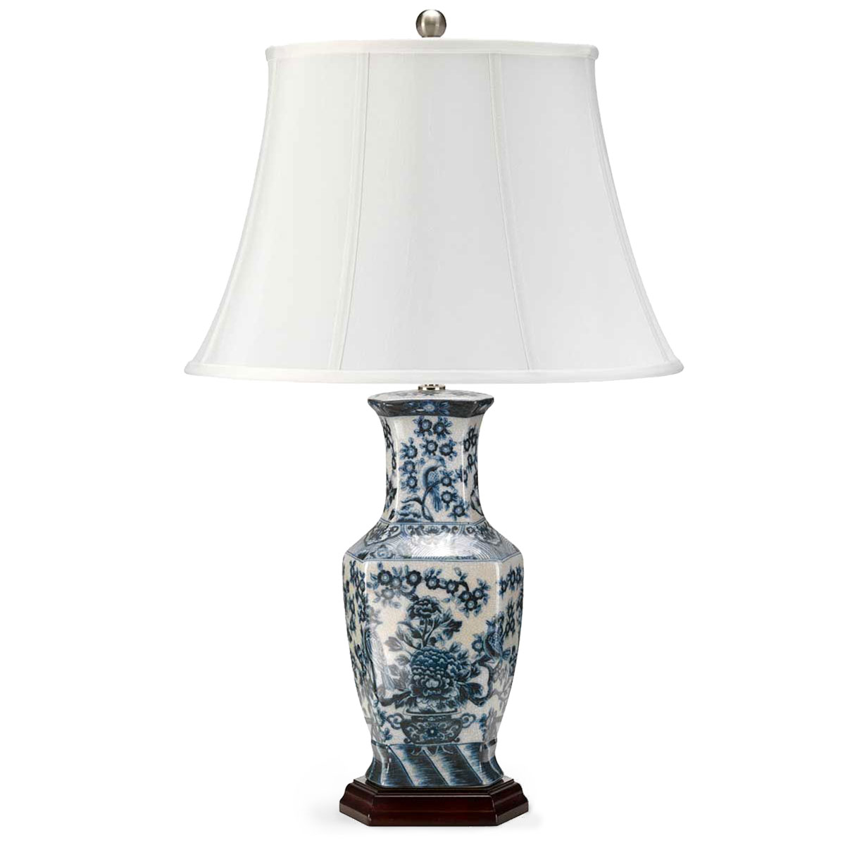 The Elegance of a Ming Vase: Large Porcelain Side Lamp
