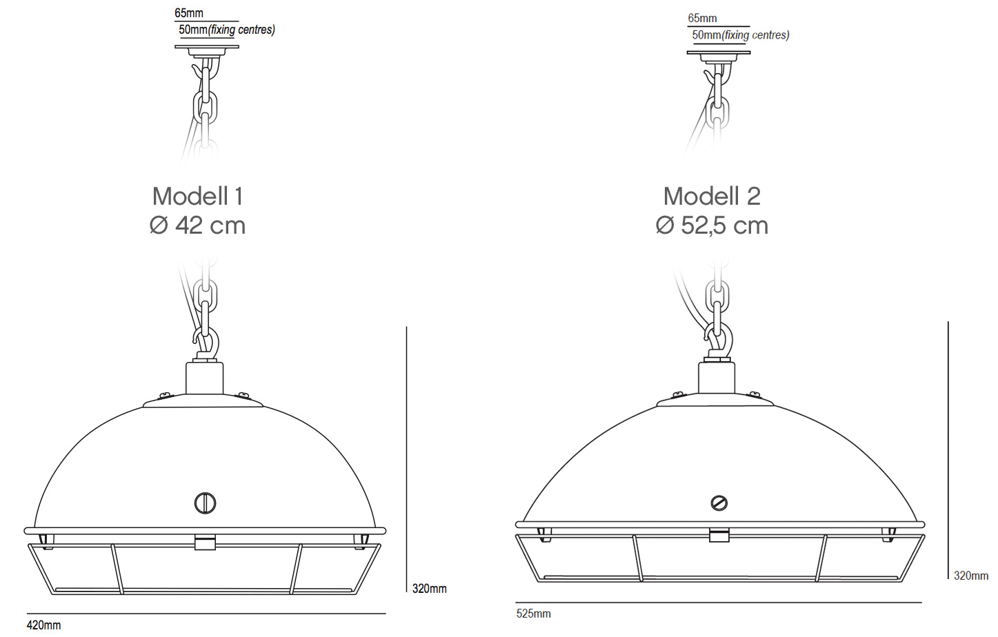 Schwere, verzinkte Industrie-Pendelleuchten mit Gitter, Bild 7 Schwere, verzinkte Industrie-Pendelleuchten mit Gitter, Bild 7