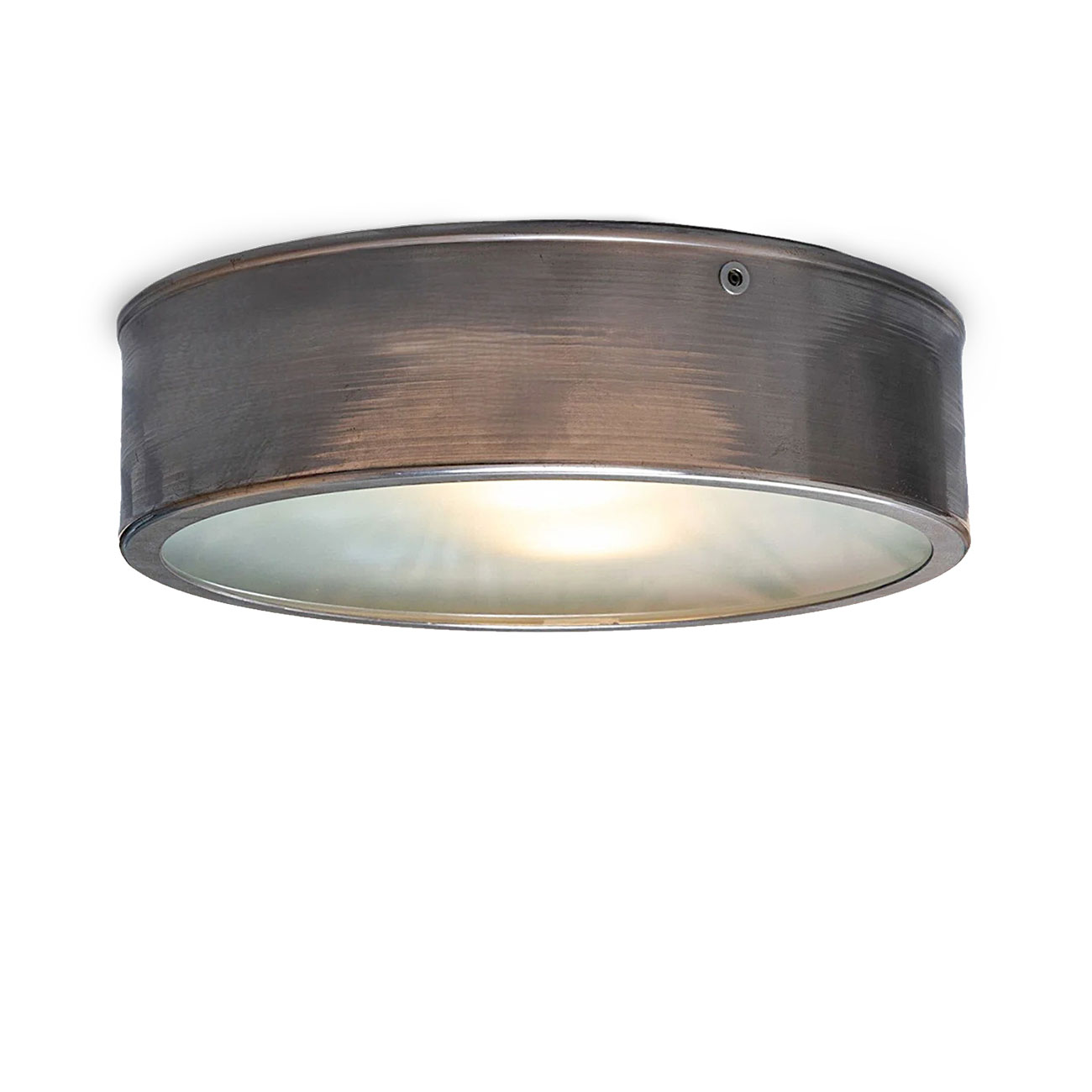 Round Ceiling Light ZERO with Etched Glass, Ø 22 cm