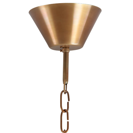 Bild 7: Inklusive Baldachin und Kette, Ausführung in patiniertem Messing PASCAL Pendelleuchte mit perforiertem Messing-Schirm: Inklusive Baldachin und Kette, Ausführung in patiniertem Messing