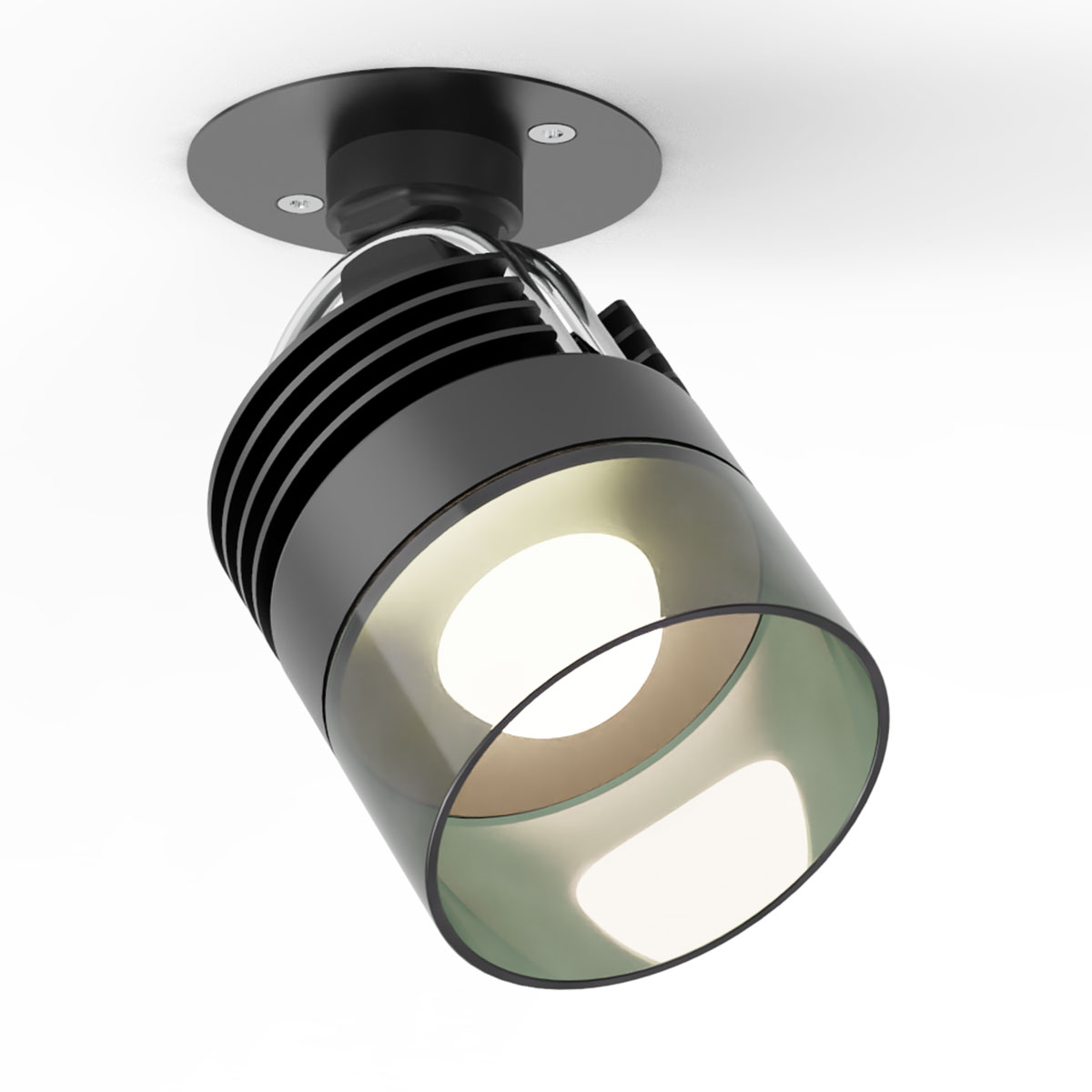 Bild 12: Schwarz mit Rauchglas MOD Recessed Deckenspot – Modulares Strahlersystem: Schwarz mit Rauchglas