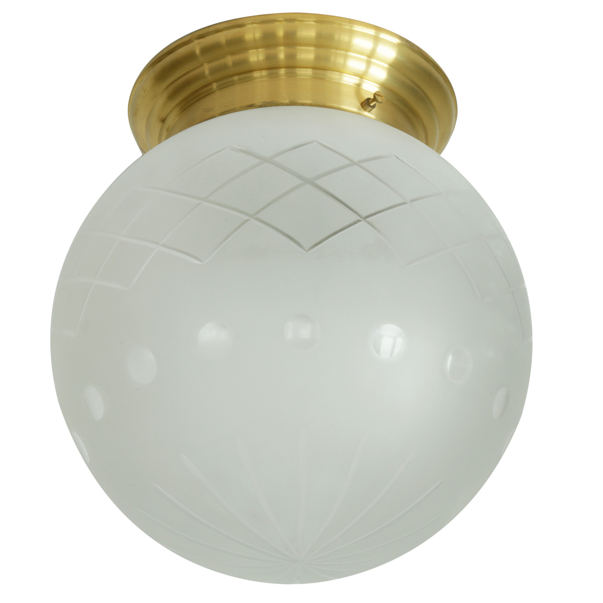 Ceiling light with polished glass ball Ø 30 cm