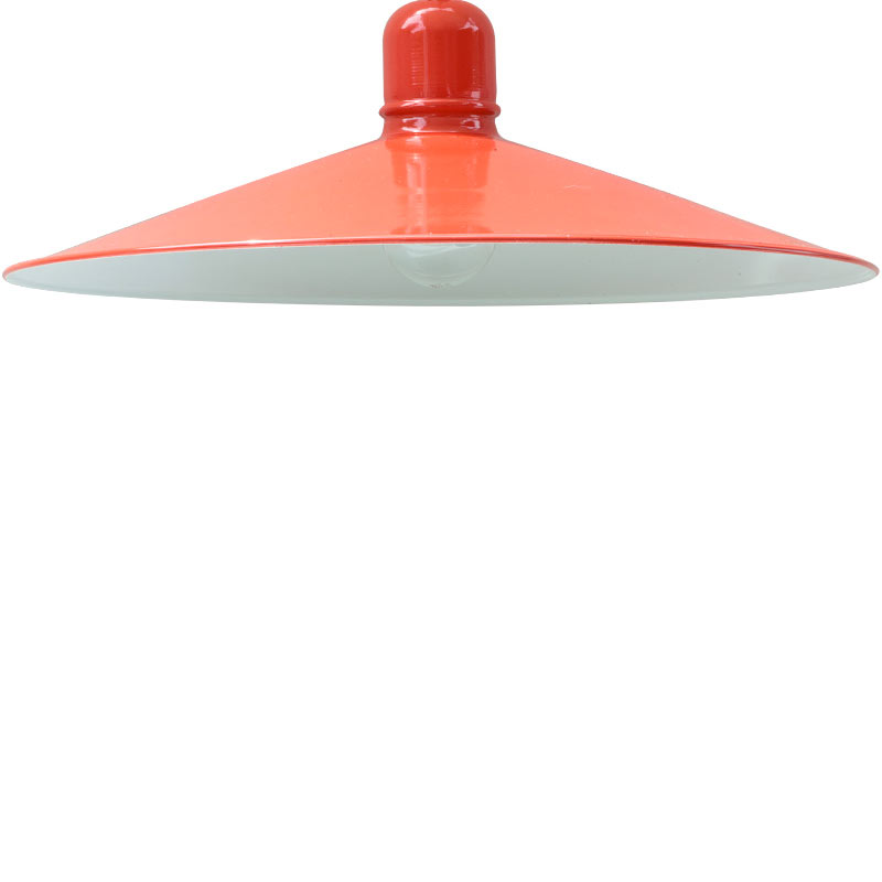 Ceiling light fixture BINGEN with nostalgic Steel Reflector Shade, Ø 16–50 cm: 40 cm Schirm, Verkehrsrot RAL 3020