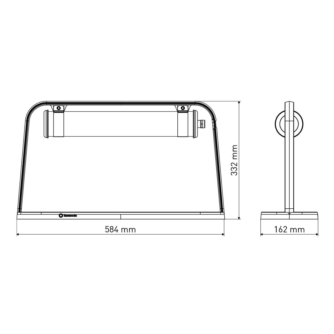 Design-Tischleuchte ASTRUP mit Acrylglasröhre und IP68, Bild 9