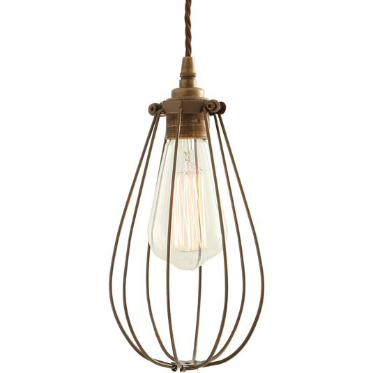 Industrial pendant light with protective cage WORKS