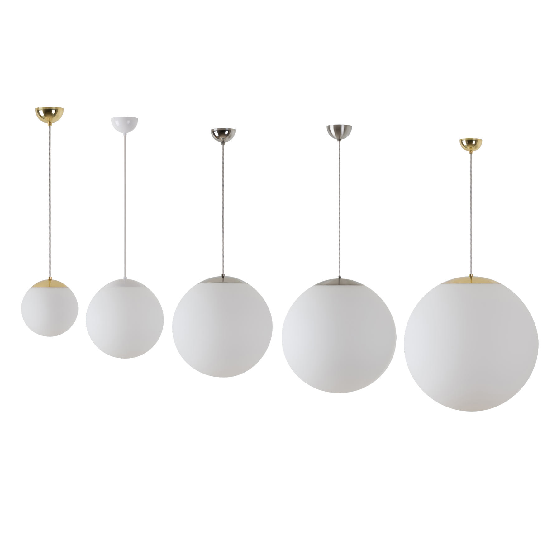 Klassische Kugel-Hängeleuchte ADRIANA mit Opalglas Ø 20–60 cm – Casa Lumi