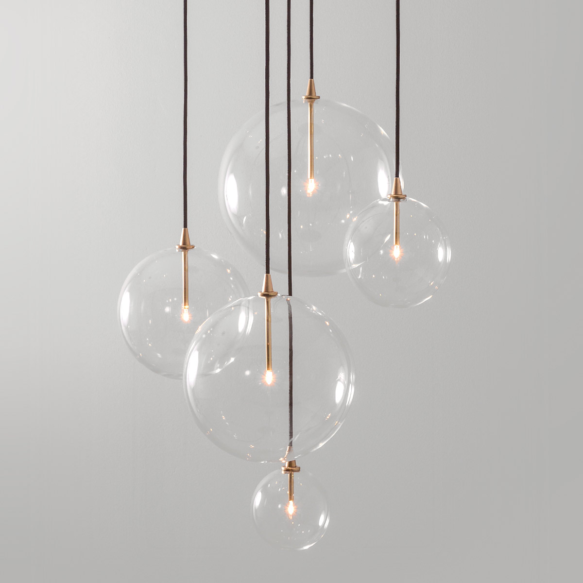 Elegante, moderne Glaskugel-Pendelleuchte (Borosilikatglas, Ø 15 bis 35 cm) – Casa Lumi