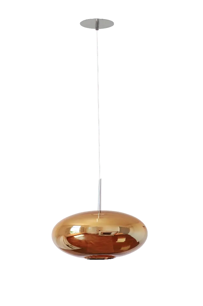 Reflexion in Gold oder Chrom: Glas-Hängeleuchte aus Frankreich, Fig. 8 Reflexion in Gold oder Chrom: Glas-Hängeleuchte aus Frankreich, Fig. 8