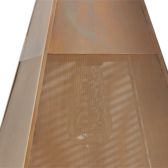 Bild 4: Ausführung in patiniertem Messing PASCAL Pendelleuchte mit perforiertem Messing-Schirm: Ausführung in patiniertem Messing