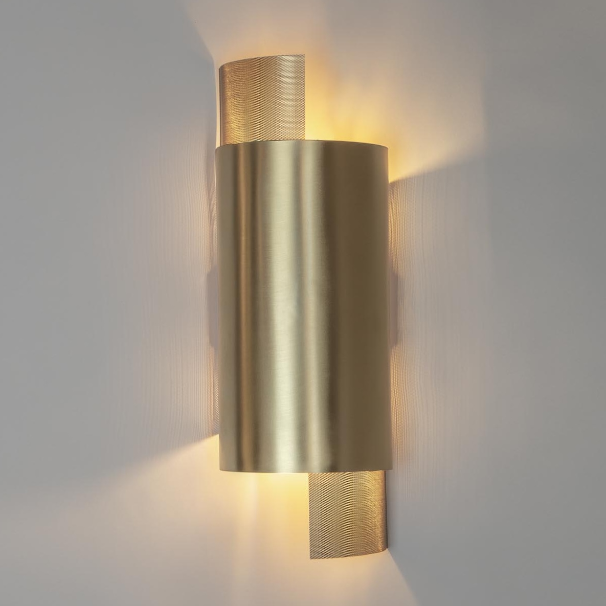 Exclusive Wall Light with Perforated Brass Sheet Shade Exclusive Wall Light with Perforated Brass Sheet Shade