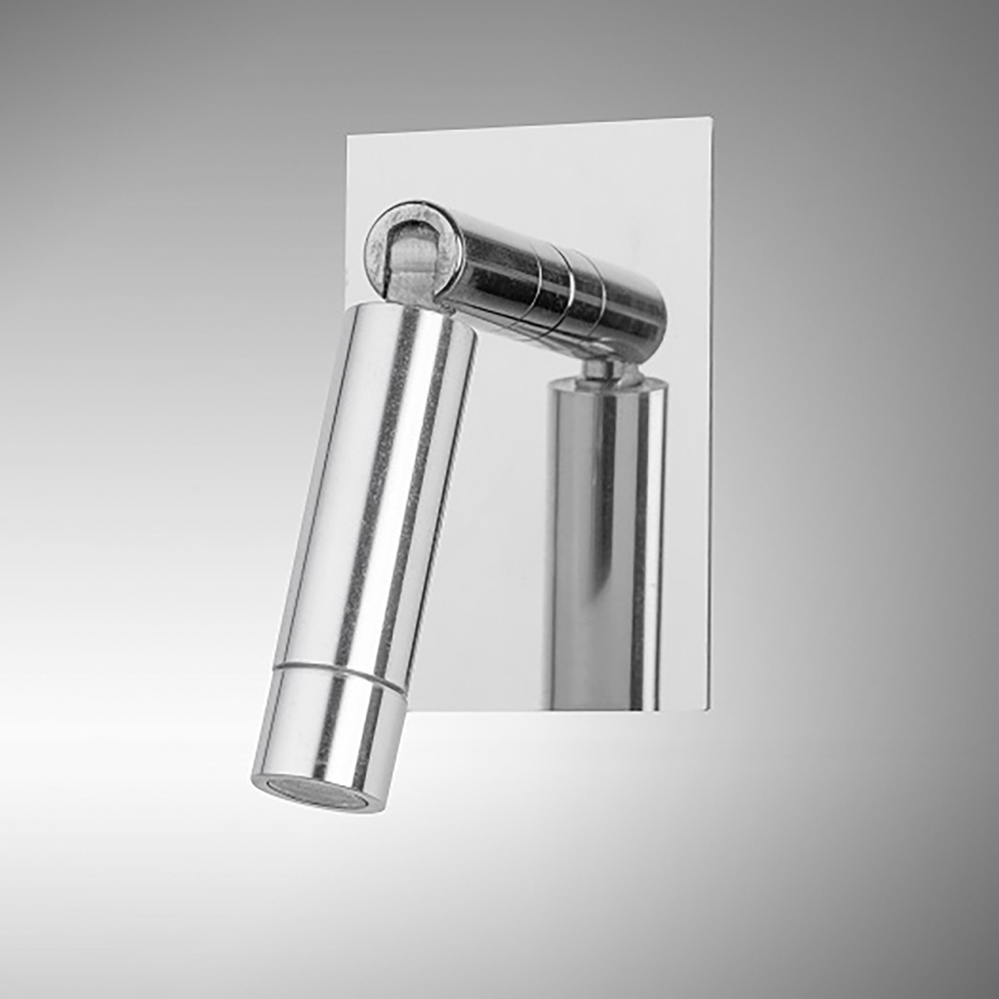 LED-Gelenk-Spot aus Messing zur Einbau-Montage AL45: Das Modell ohne Schalter in Nickel glänzend.