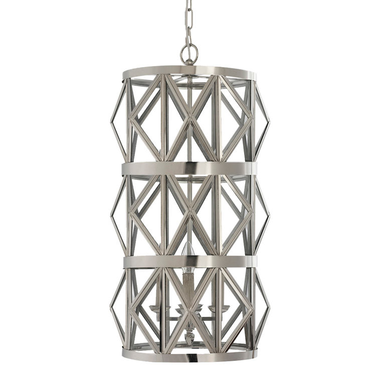 Große, verglaste Messing-Laterne mit 102 Scheiben aus Italien Große, verglaste Messing-Laterne mit 102 Scheiben aus Italien