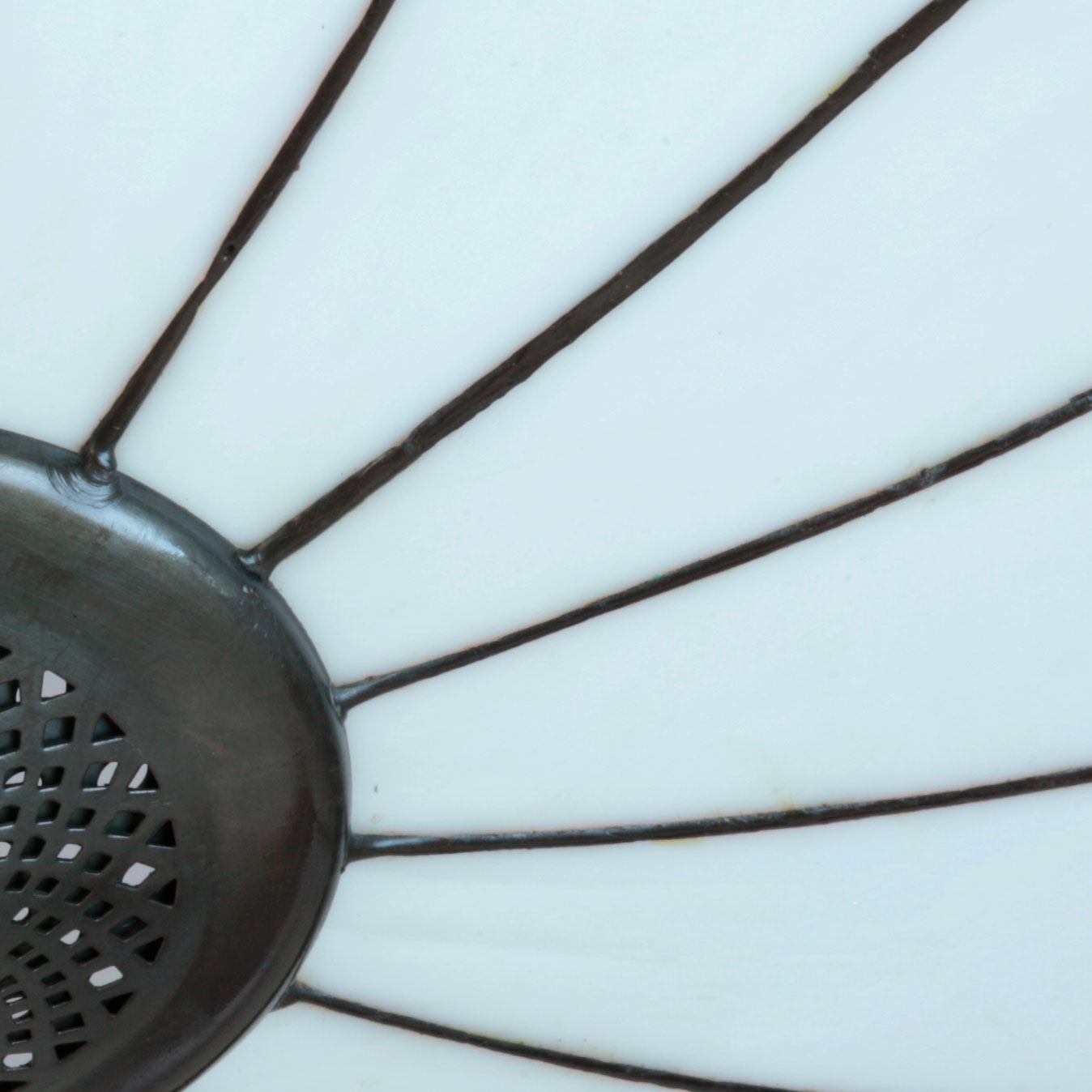 Large Ceiling Light Made of Mother-of-Pearl Glass Panes with Crystal, Ø 80 cm, Fig. 2 Large Ceiling Light Made of Mother-of-Pearl Glass Panes with Crystal, Ø 80 cm, Fig. 2