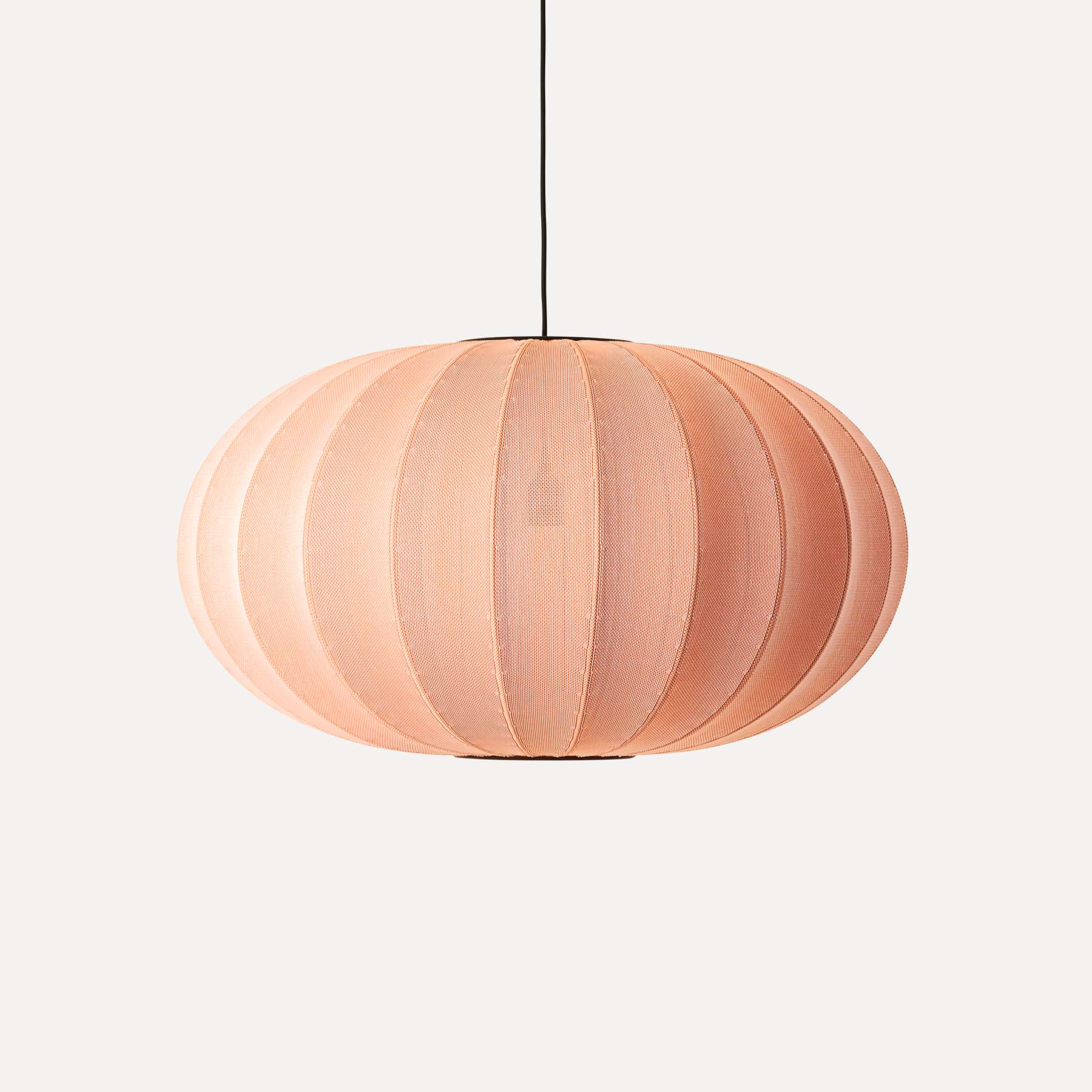 Lampion-Design: Textilschirm-Hängeleuchte KNIT-WIT OVAL bis Ø 75  cm, viele Farben, Bild 19