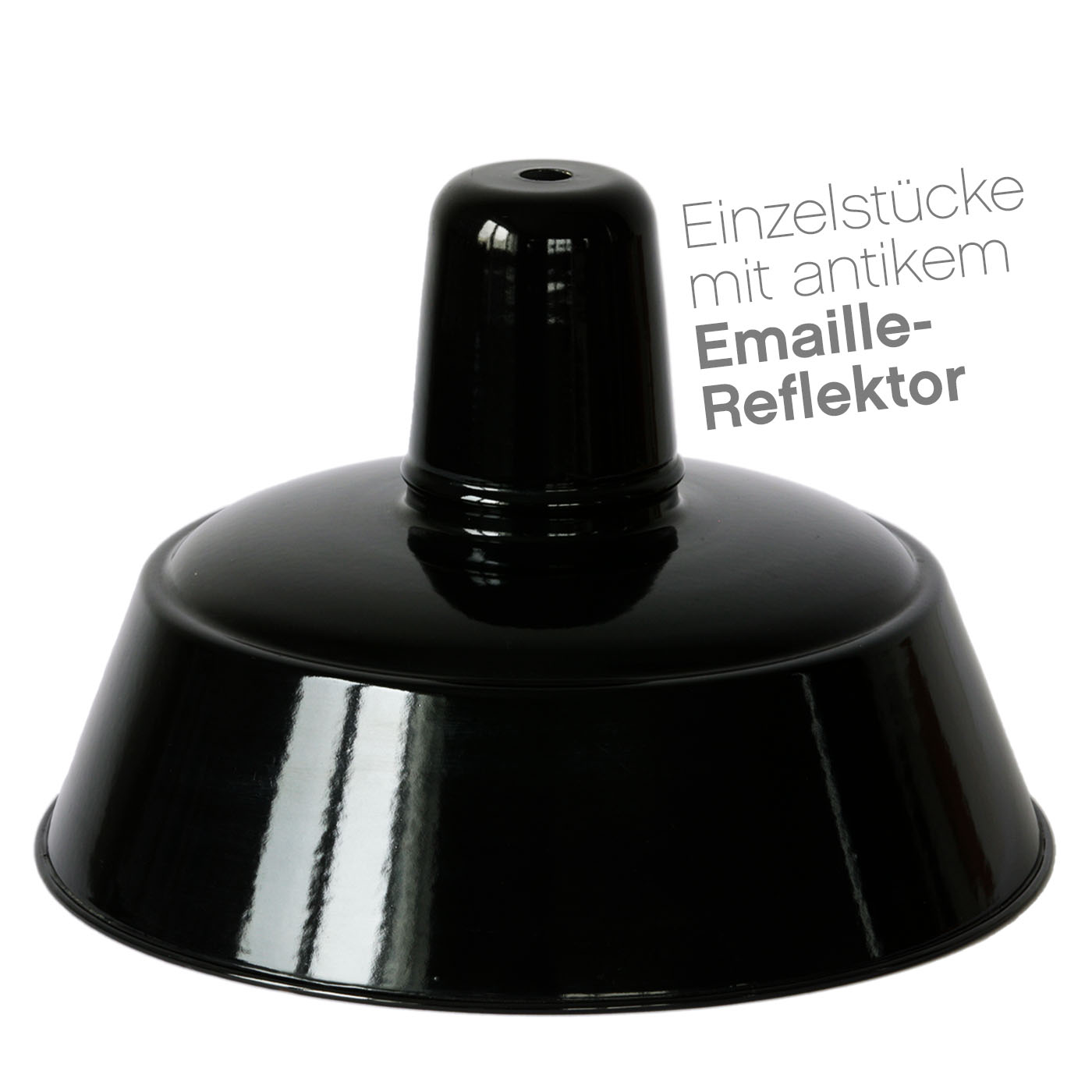Einzelstücke mit antikem Emaille-Schirm: Hängeleuchte BERLIN 350 mm Einzelstücke mit antikem Emaille-Schirm: Hängeleuchte BERLIN 350 mm