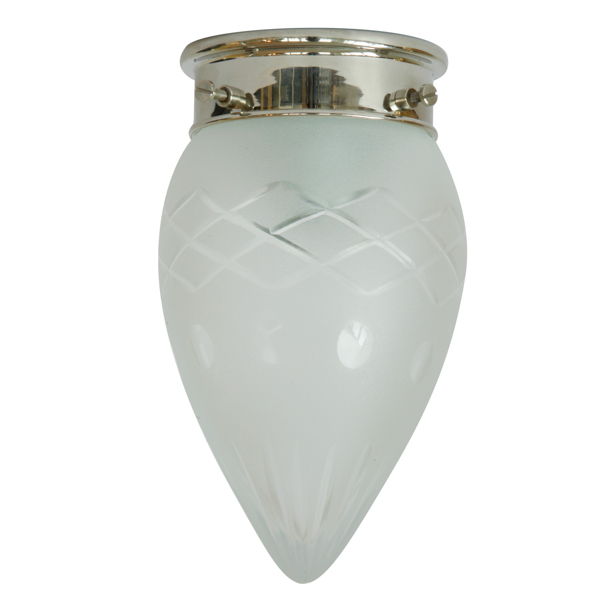 Kleine Deckenlampe mit mehrfach geschliffenem Spitzglas Ø 10,5 cm