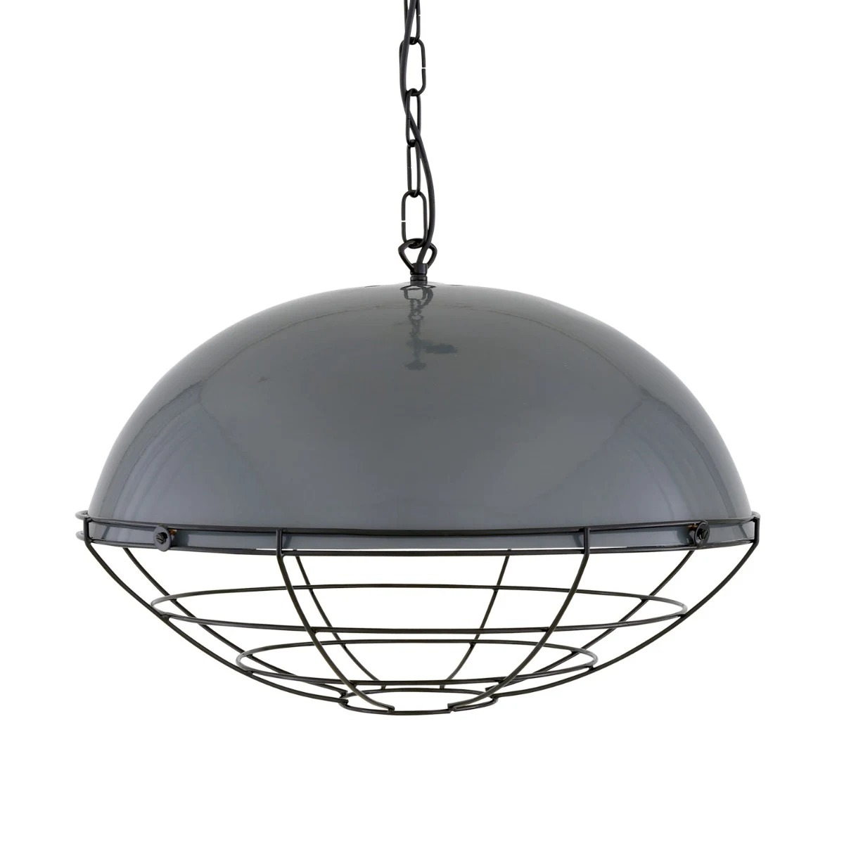 Large Warehouse Pendant Lamp with Protective Cage ATLANTA, Ø 53 cm