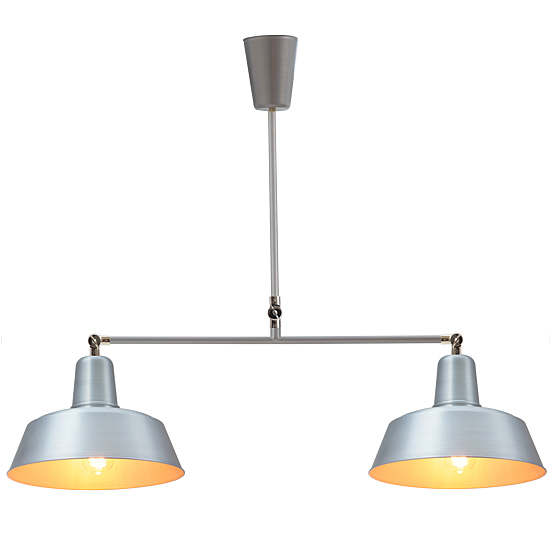 BERLIN II Doppel-Rohrpendel-Gelenkleuchte im Bauhaus-Stil BERLIN II Doppel-Rohrpendel-Gelenkleuchte im Bauhaus-Stil
