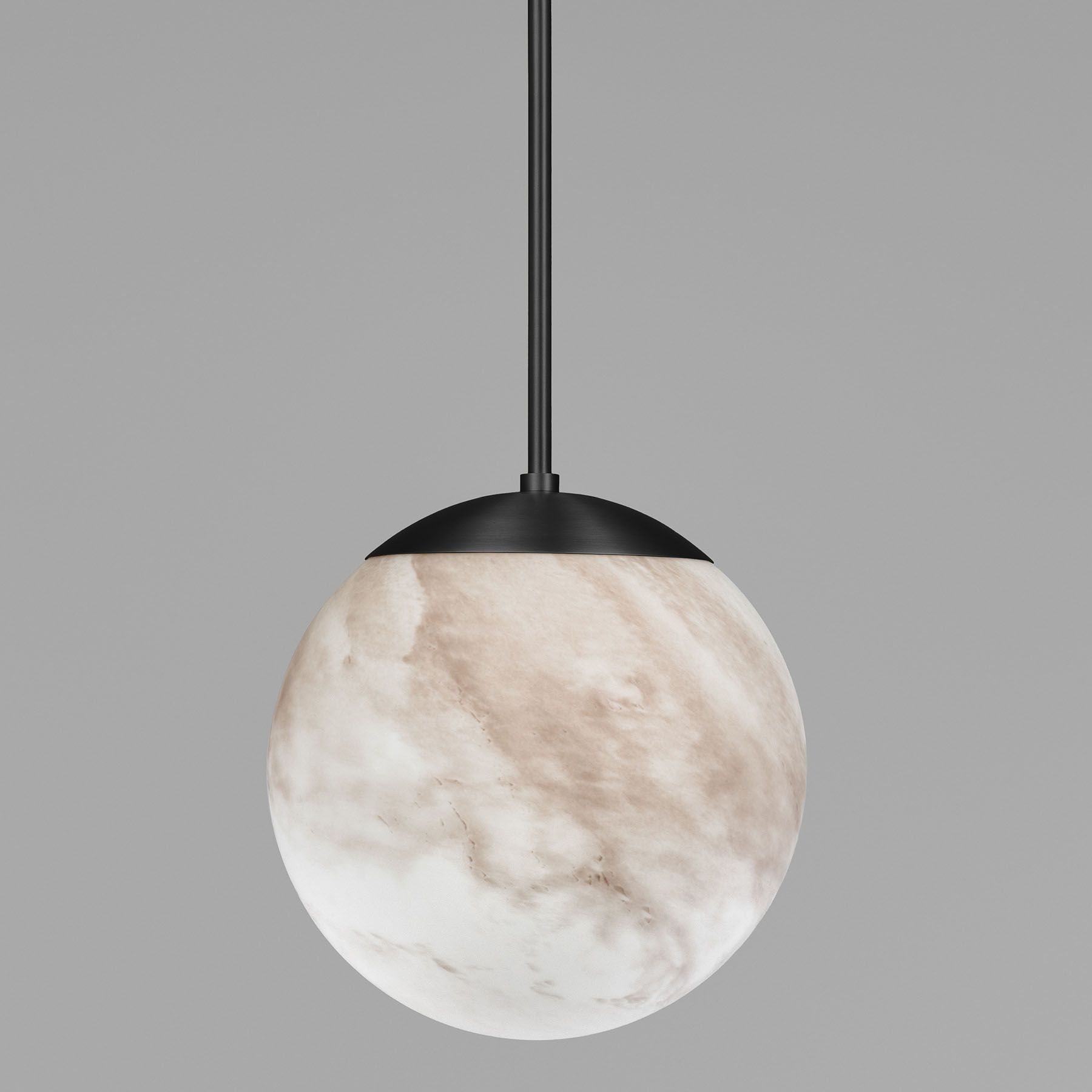 Kugel-Pendelleuchte mit marmoriertem Opalglas, Ø 30 cm Kugel-Pendelleuchte mit marmoriertem Opalglas, Ø 30 cm