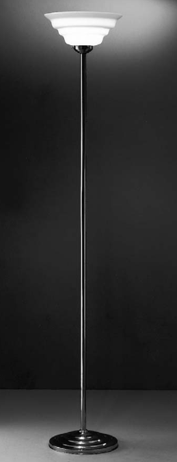 Art Deco ceiling washer with opal stepped glass bowl shade Ø 35 cm Art Deco ceiling washer with opal stepped glass bowl shade Ø 35 cm