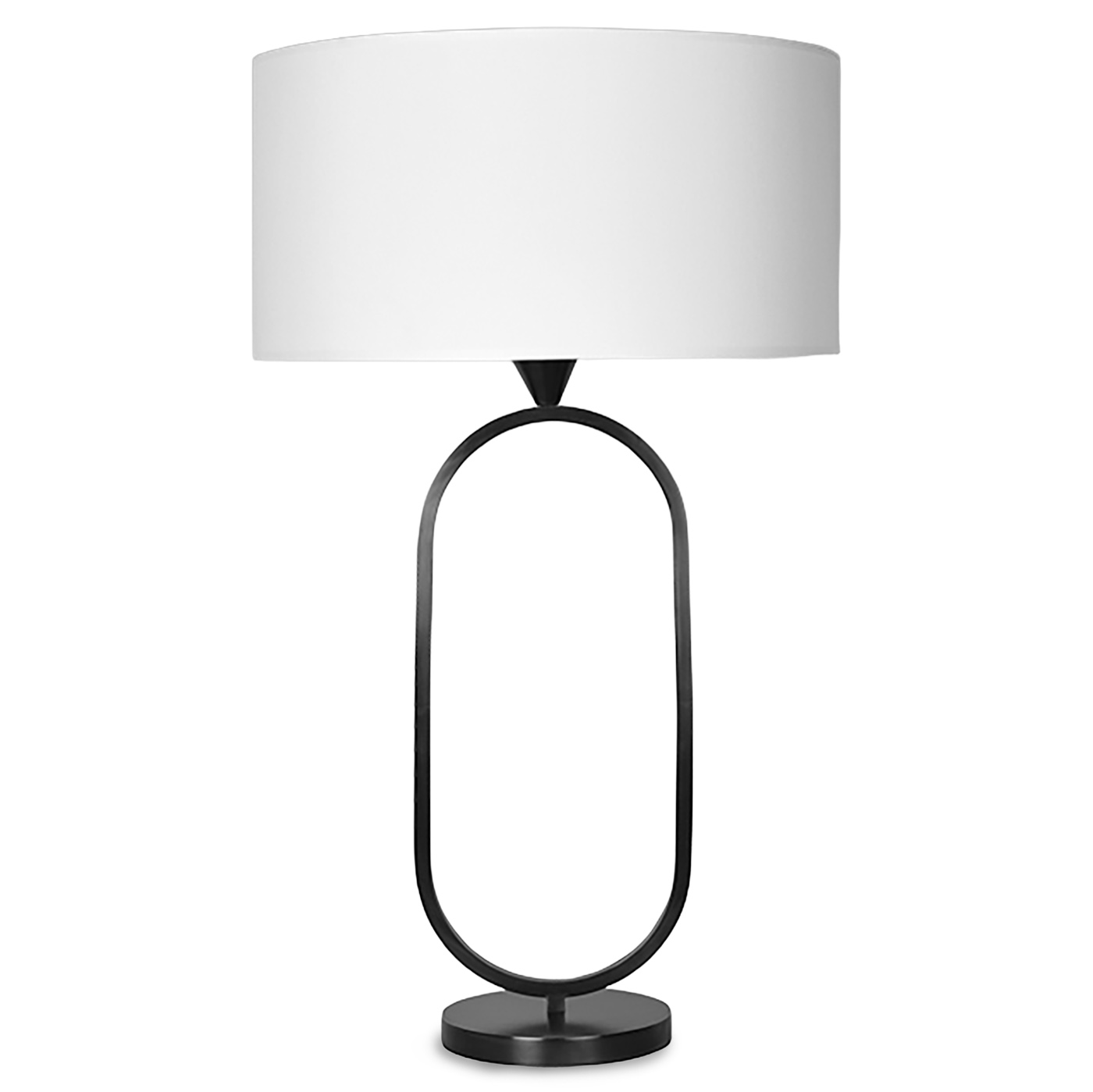 Elegante Stoffschirm-Tischleuchte mit Messingfuß, zwei Größen L203